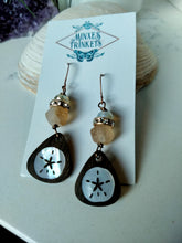 Load image into Gallery viewer, Inlay Earrings - Sanddollar and Rhinestones - Minxes&#39; Trinkets