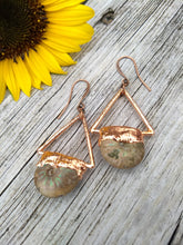 Load image into Gallery viewer, Pearlized Ammonite Electroformed Earrings - Minxes&#39; Trinkets