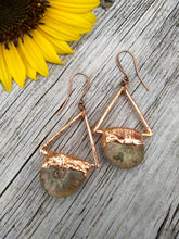 Load image into Gallery viewer, Pearlized Ammonite Electroformed Earrings - Minxes&#39; Trinkets