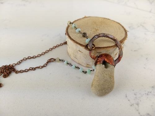 Copper Electroformed Hagstone Necklace - Minxes' Trinkets