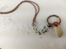 Load image into Gallery viewer, Copper Electroformed Hagstone Necklace - Minxes&#39; Trinkets
