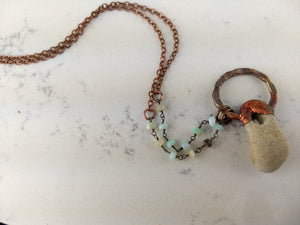 Copper Electroformed Hagstone Necklace - Minxes' Trinkets