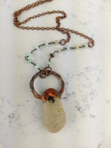 Copper Electroformed Hagstone Necklace - Minxes' Trinkets