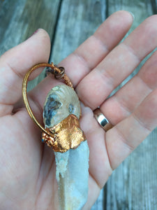 Mermaid Amulet - Ammonite, Spirit Quartz, Amethyst - Minxes' Trinkets