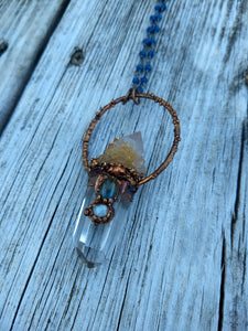 Electroformed Spirit Quartz Amulet Necklace - Minxes' Trinkets