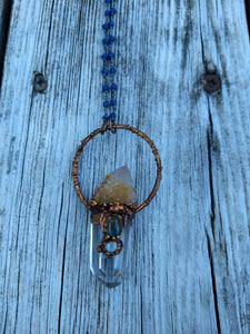 Electroformed Spirit Quartz Amulet Necklace - Minxes' Trinkets