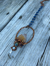 Load image into Gallery viewer, Electroformed Spirit Quartz Amulet Necklace - Minxes&#39; Trinkets
