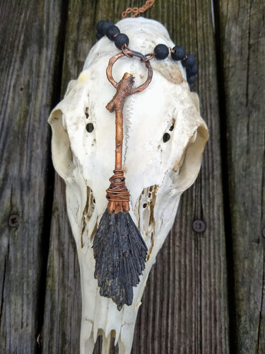 Copper Electroformed Witch Broom Besom - Minxes' Trinkets