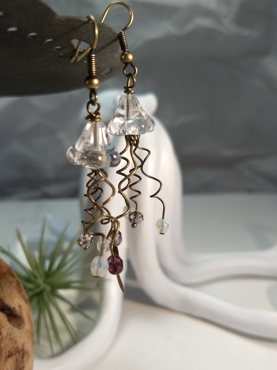 Jellyfish Earrings - Clear - Minxes' Trinkets