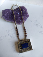 Load image into Gallery viewer, Kuchi Lapis Box Necklace - Minxes&#39; Trinkets