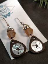 Load image into Gallery viewer, Handcrafted Mother-of-Pearl Inlay Earrings - Sand Dollar - Minxes&#39; Trinkets