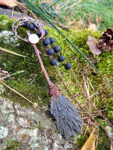 Load image into Gallery viewer, Copper Electroformed Witch Broom Besom with Moonstone - Minxes&#39; Trinkets