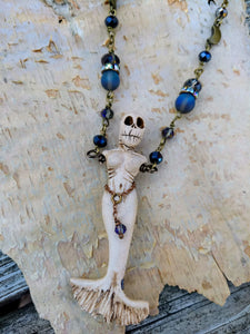 Skeleton Mermaid Necklace - Nocturnal - Minxes' Trinkets