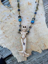 Load image into Gallery viewer, Skeleton Mermaid Necklace - Nocturnal - Minxes&#39; Trinkets