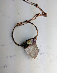 Electroformed Rutilated Quartz Necklace - Minxes' Trinkets