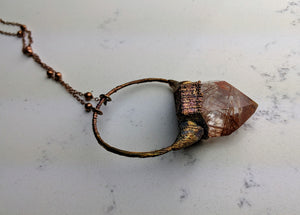 Electroformed Rutilated Quartz Necklace II - Minxes' Trinkets