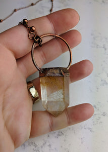 Electroformed Rutilated Quartz Necklace III - Minxes' Trinkets