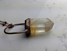 Load image into Gallery viewer, Electroformed Rutilated Quartz Necklace III - Minxes&#39; Trinkets