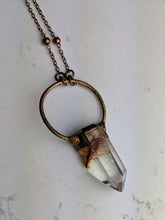 Load image into Gallery viewer, Electroformed Rutilated Quartz Necklace IV - Minxes&#39; Trinkets