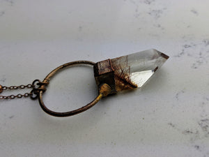 Electroformed Rutilated Quartz Necklace IV - Minxes' Trinkets