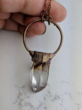 Load image into Gallery viewer, Electroformed Rutilated Quartz Necklace IV - Minxes&#39; Trinkets