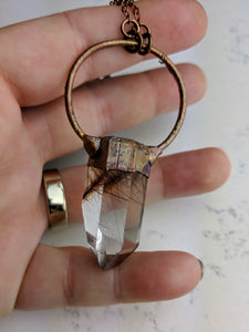 Electroformed Rutilated Quartz Necklace IV - Minxes' Trinkets