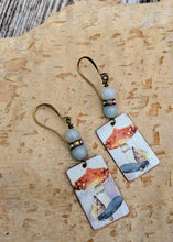 Load image into Gallery viewer, Handmade Vintage Halloween Earrings - Toadstools and Feathers - Minxes&#39; Trinkets