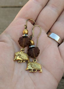 Hedgehog earrings - Copse - Minxes' Trinkets