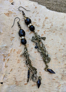 Paint It Black - Kuchi Dangle Earrings - Minxes' Trinkets
