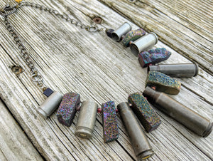 Vintage Bulletcase and Druzy Collar Necklace - Minxes' Trinkets