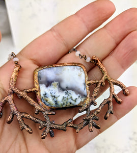 Electroformed Winter Branches with Dendritic Opal - 5 - Minxes' Trinkets