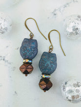 Load image into Gallery viewer, Owl Earrings - Winter Midnight - Minxes&#39; Trinkets