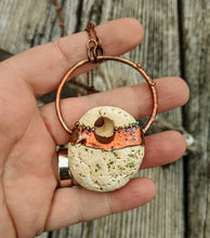 Load image into Gallery viewer, Copper Electroformed Hagstone Necklace IV - Minxes&#39; Trinkets