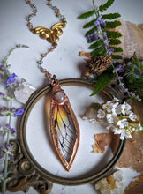 Load image into Gallery viewer, Relic Fairy Wing Rosary Necklace - Resin and Copper Electroformed 2