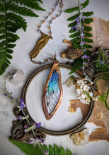 Load image into Gallery viewer, Relic Fairy Wing Rosary Necklace - Resin and Copper Electroformed 15