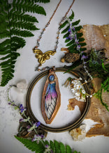 Load image into Gallery viewer, Relic Fairy Wing Rosary Necklace - Resin and Copper Electroformed 18