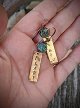 Load image into Gallery viewer, Hand Stamped Earrings - Plant &amp; Grow