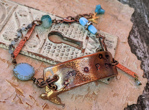 Wrist Reminder Copper Electroformed Bracelet - NOPE