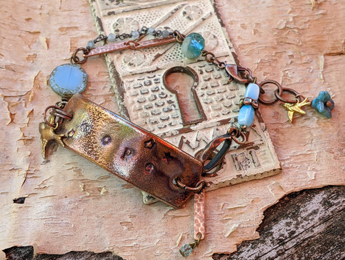 Wrist Reminder Copper Electroformed Bracelet - NOPE