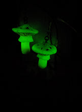 Load image into Gallery viewer, Green Amanita Mushroom &amp; Copper Earrings - #2