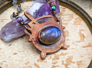 Petite Witch's Cauldron Copper Electroformed Necklace - 5