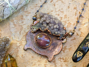 Witch's Cauldron Copper Electroformed Necklace - 2
