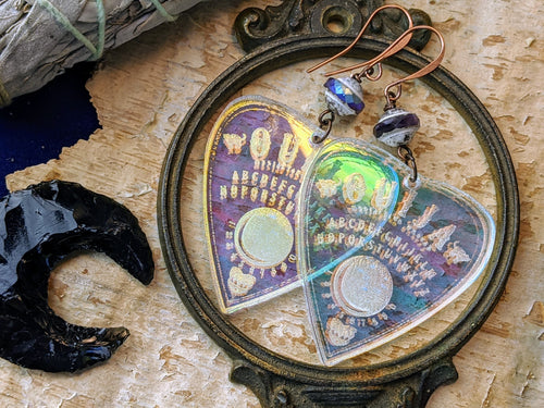 Iridescent Ouija Planchette Earrings - Minxes Trinkets Exclusive - #4