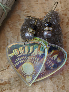 Iridescent Ouija Planchette Earrings - Minxes Trinkets Exclusive - #1