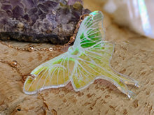 Load image into Gallery viewer, Iridescent Luna Moth Necklace