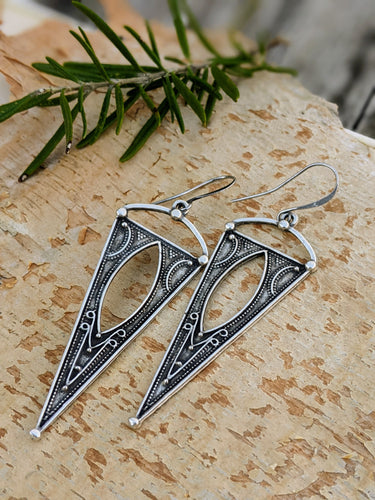 Antiqued Silver Plated Earrings III