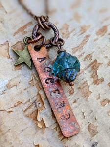 ASCEND - Stamped Copper Reminder Necklace