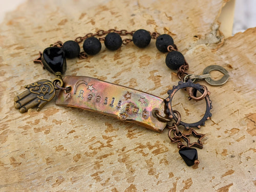 Wrist Reminder Copper Electroformed Bracelet - RESILIANT*