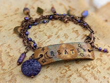 Load image into Gallery viewer, Wrist Reminder Copper Electroformed Bracelet - CREATE