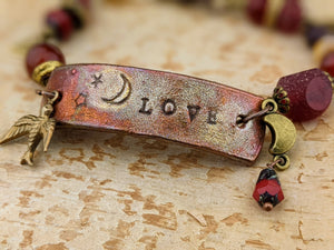 Wrist Reminder Copper Electroformed Bracelet - LOVE